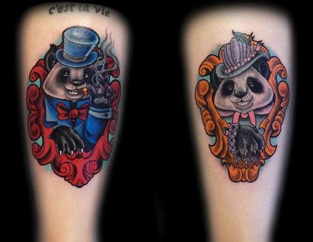 Tattoos - Lady and Gentlemen pandas done for a Saniderm Promo - 104754